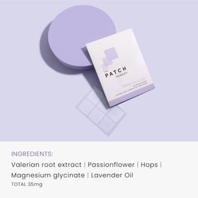 Patches de Sommeil Lavande sur une surface plane