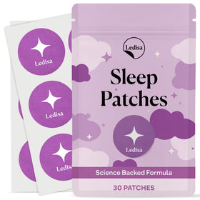 Patches de sommeil Ledisa en vue de face, emballage avec ingrédients naturels