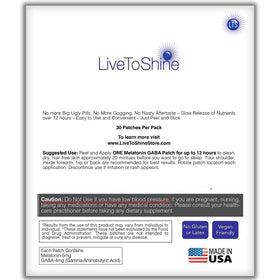 Patches de sommeil Live To Shine sur une table de nuit