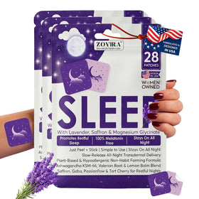Patches de sommeil ZOVIRA vue avant avec emballage individuel