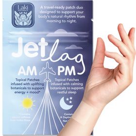 Patches de voyage AM & PM Laki Naturals en emballage avant