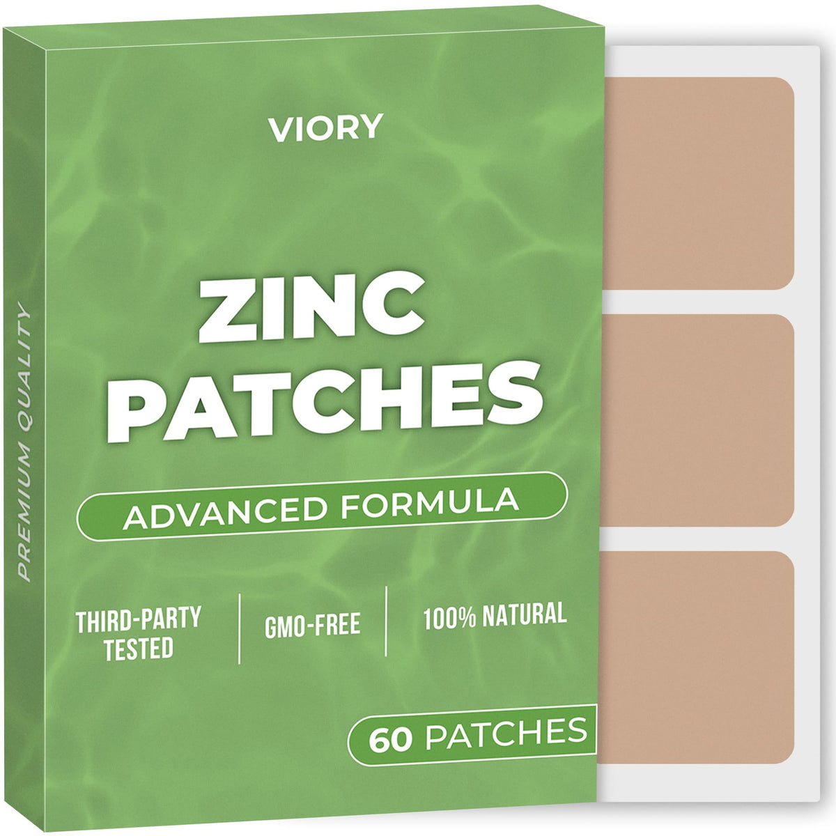 Patches de zinc VIORY pack de 60 avec arrière-plan blanc
