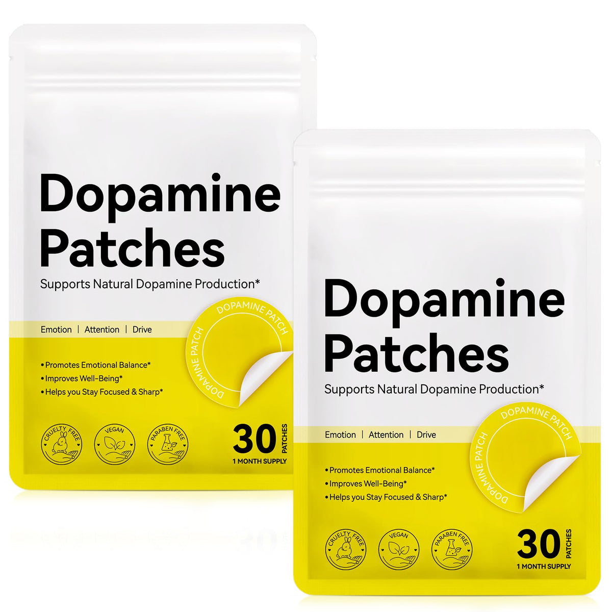 Patches Dopamine ZIXBMHYJ paquet de 60 patches avant