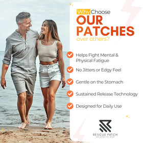 Patches énergétiques Rescue Patch affichant les instructions d'utilisation