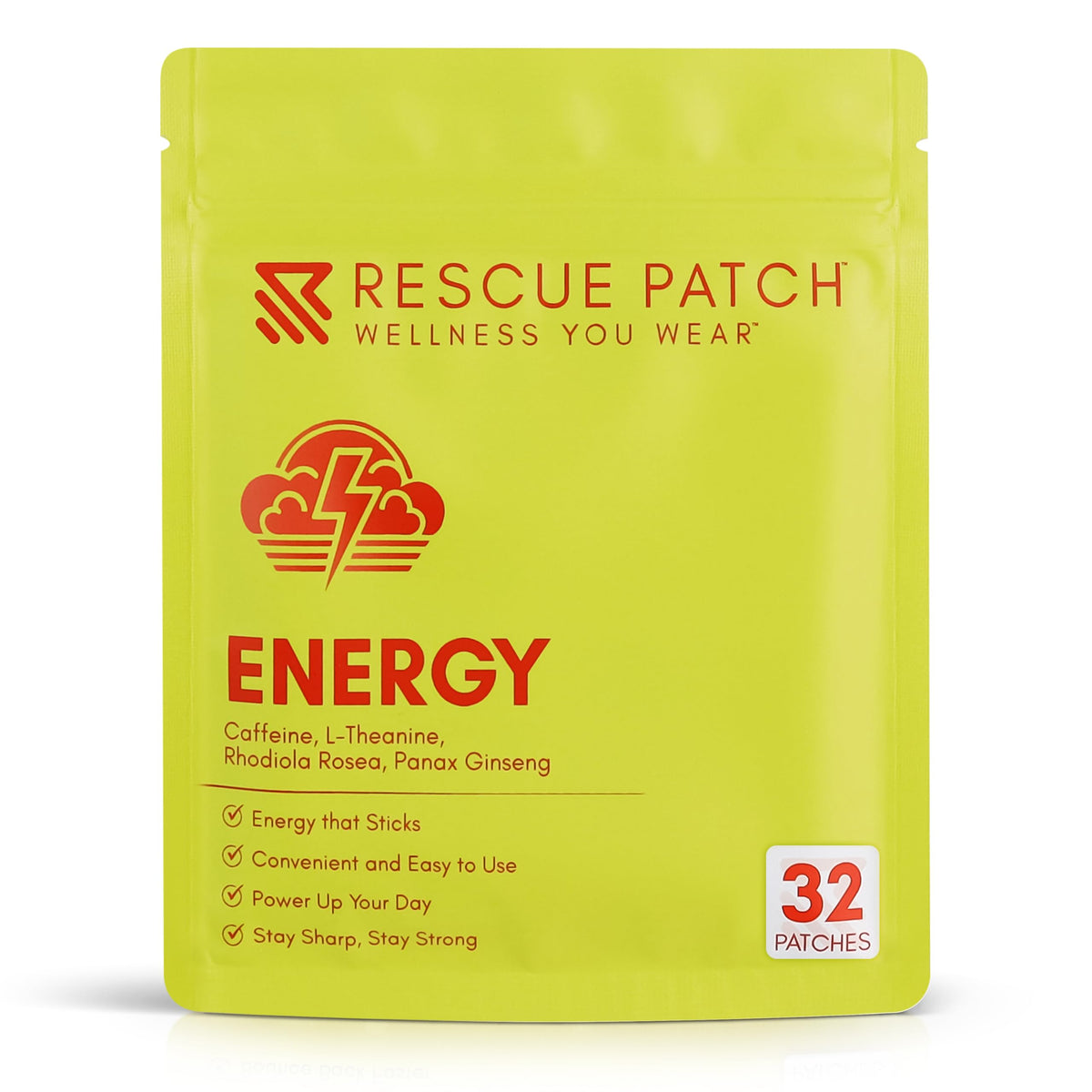 Patches énergétiques Rescue Patch, vue de côté montrant leur taille compacte