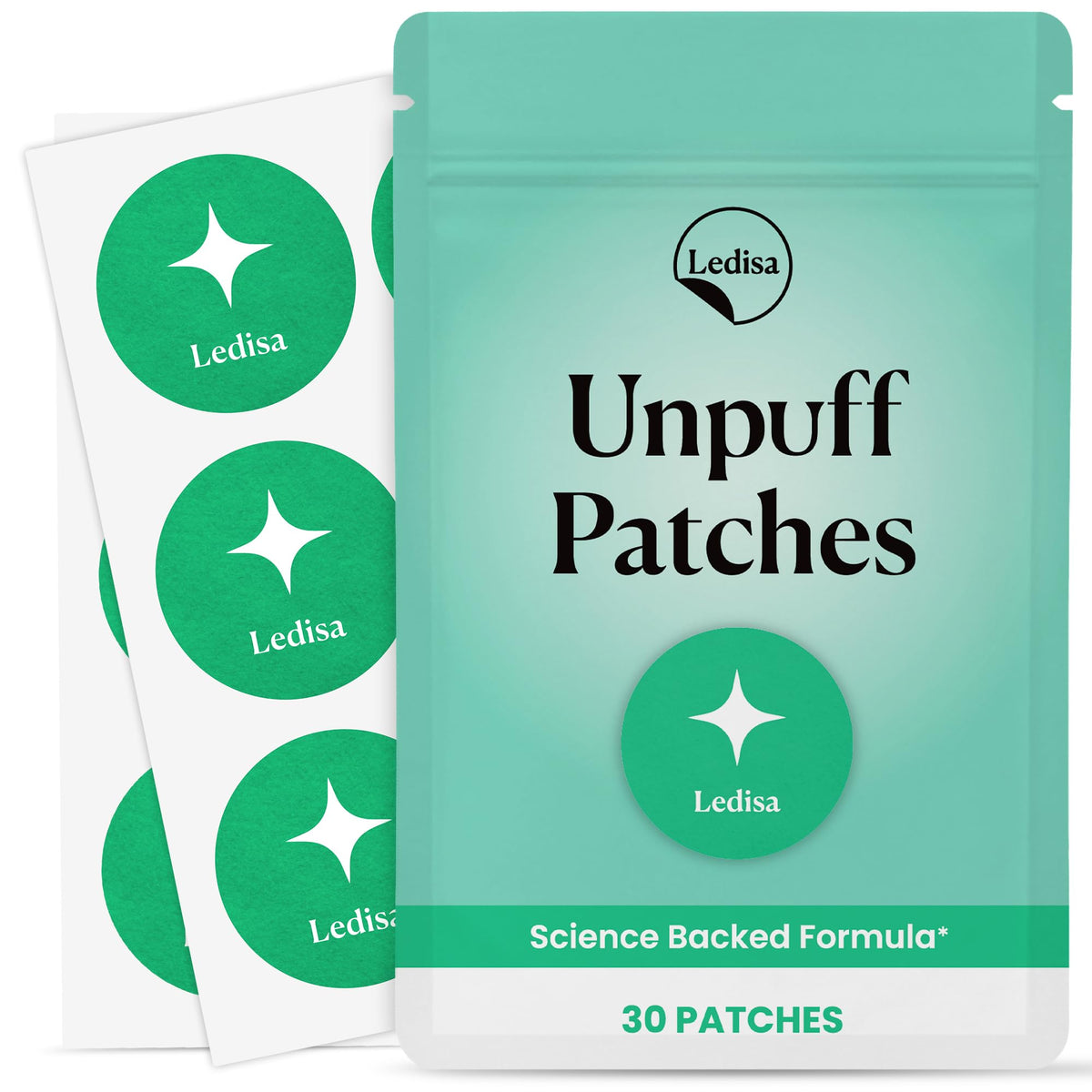 Patches Ledisa Unpuff en vue de face avec emballage