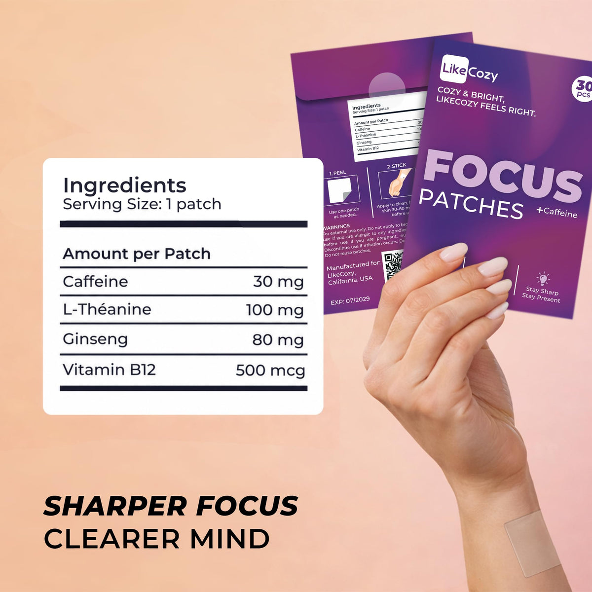 Patches LIKECOZY Focus dans un environnement de travail