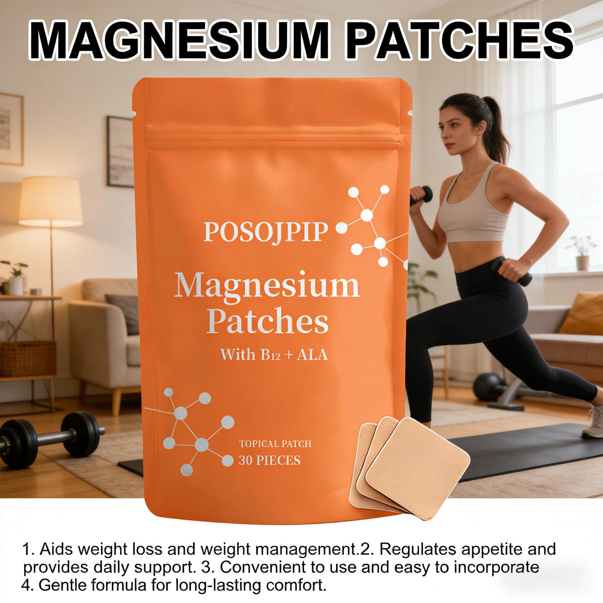 Patches magnésium POSOJPIP avec description des ingrédients