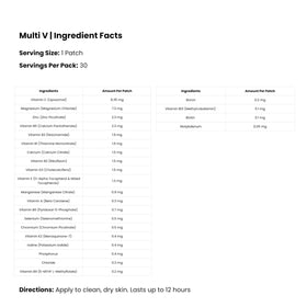 Patches multivitamines The Patch Remedy sur peau propre et sèche