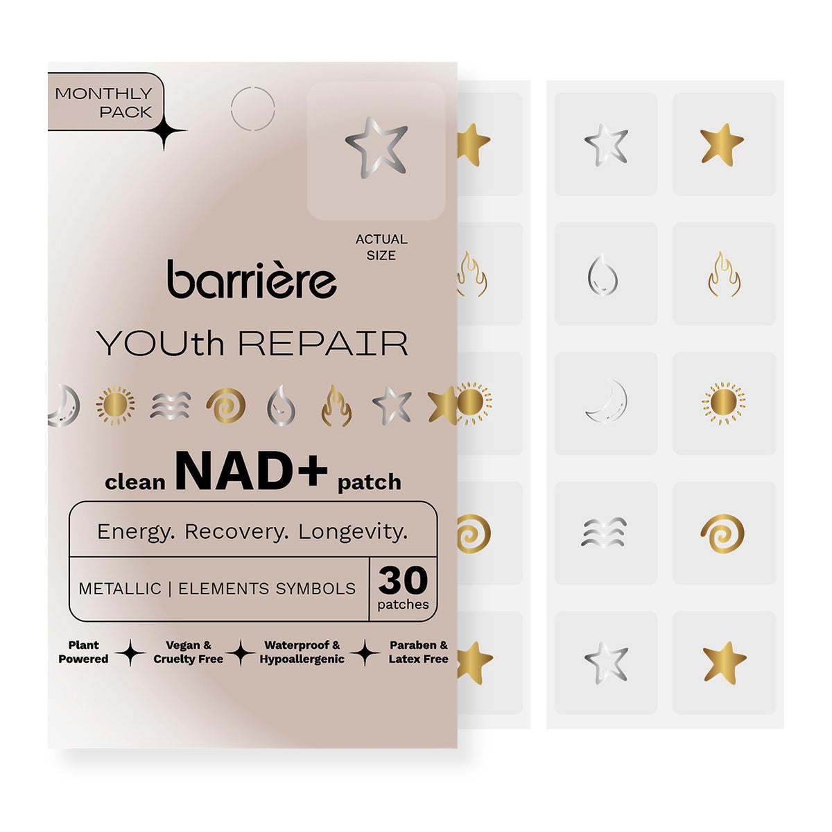 Patches NAD+ barrière en boîte de 30 pièces