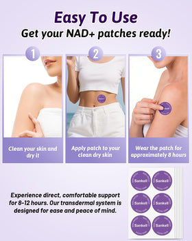 Patches NAD+ Sankell, vue arrière de l'emballage