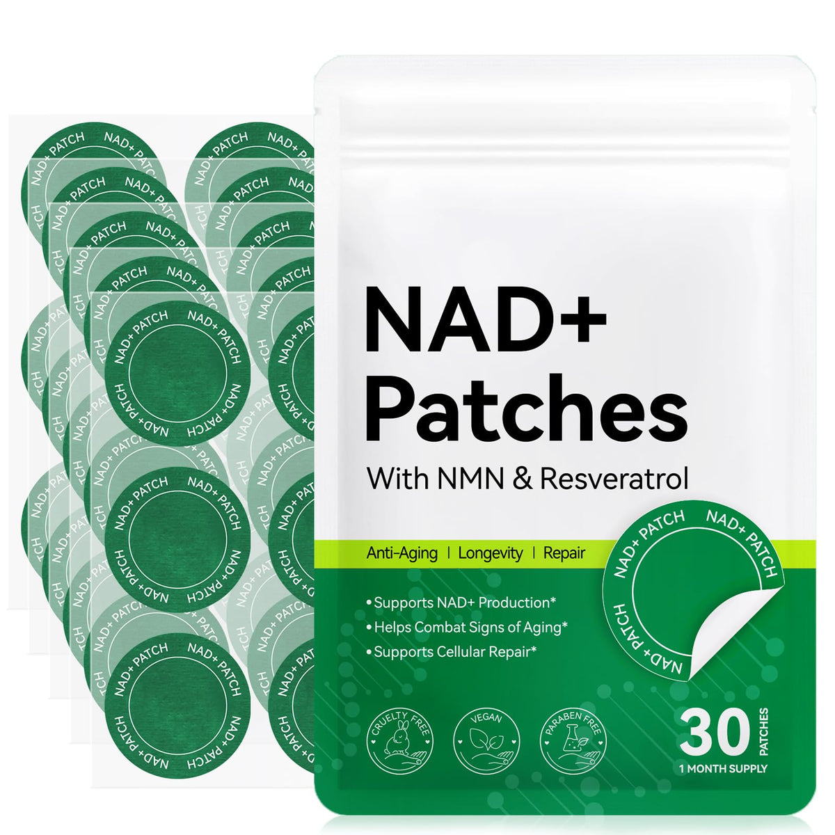 Patches NAD+ WeiWeiLa 30 unités avec emballage