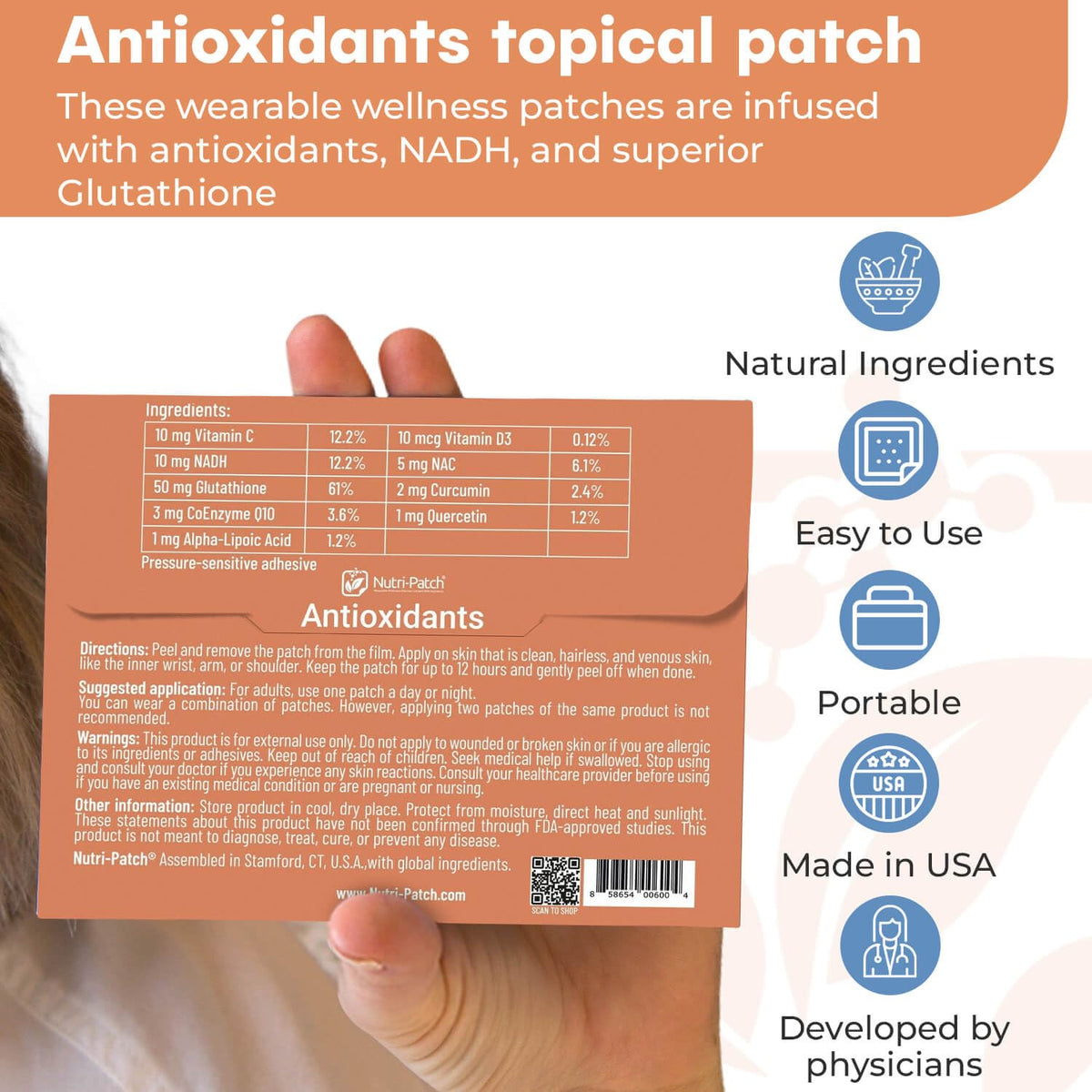 Patches NUTRI-PATCH Antioxydants, application facile