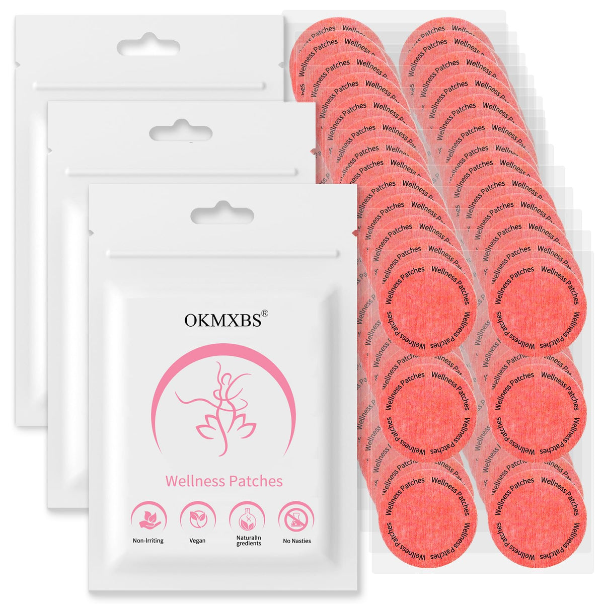 Patches OKMXBS boîtes de 90 pièces vue de face