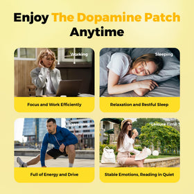 Patches PHOEPATCH Dopamine Vegan sur une table
