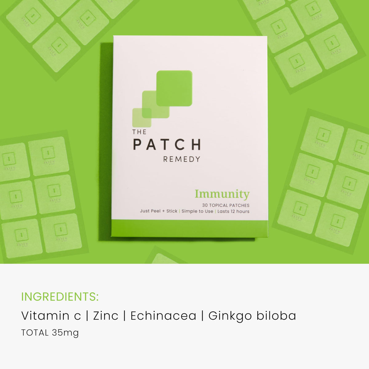 Patches The Patch Remedy, application sur la peau