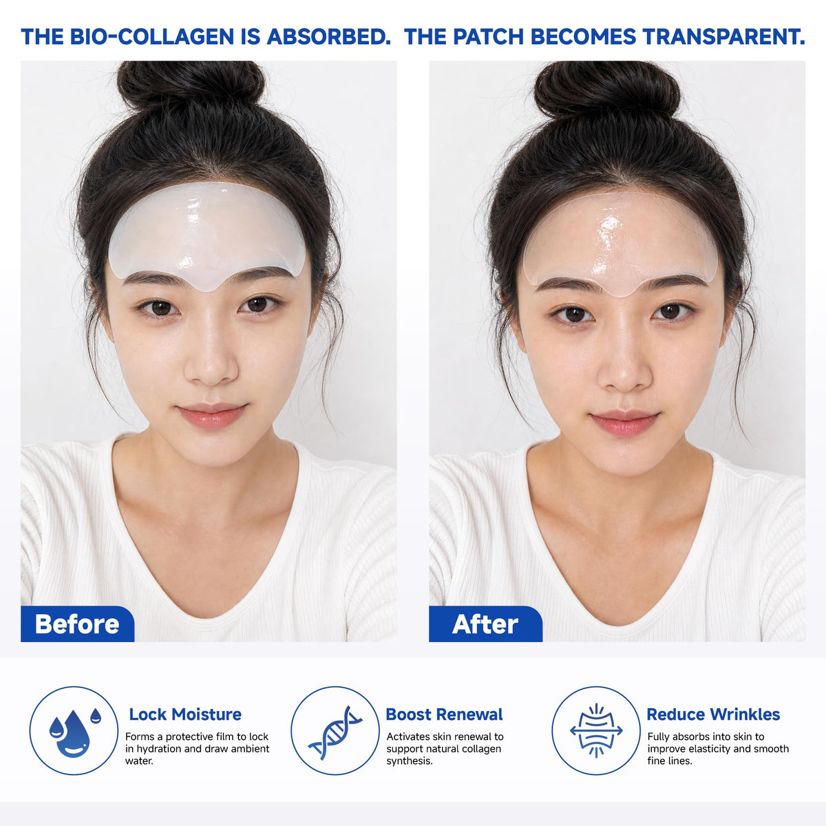 Patches TrySafe Anti-Rides Forehead, texture du produit