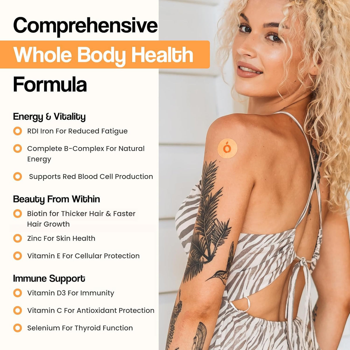 Patches Vytadose Multivitamines Femmes utilisation sur peau