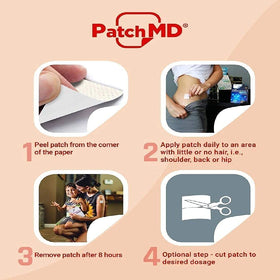 PatchMD Biotine Plus patch appliqué sur l'épaule