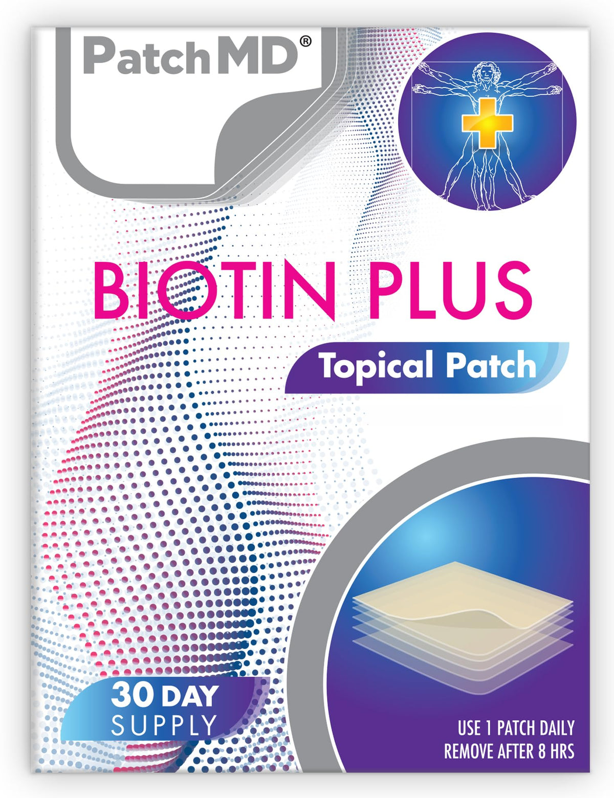 PatchMD Biotine Plus patch topique vue de face