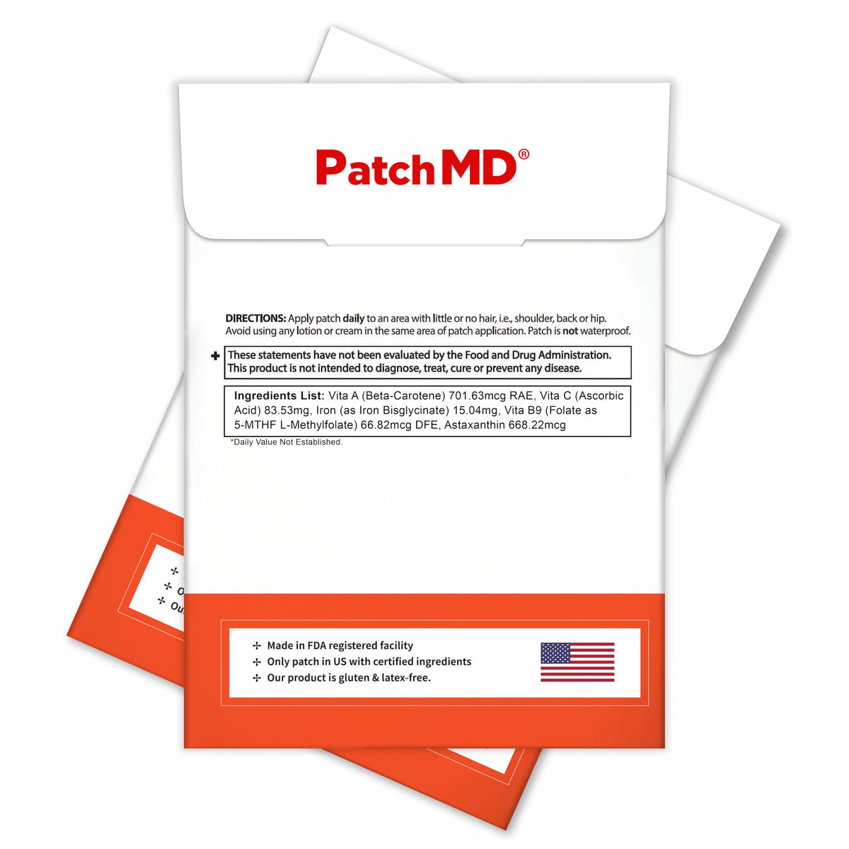 PatchMD Patches Topiques Fer application sur la peau
