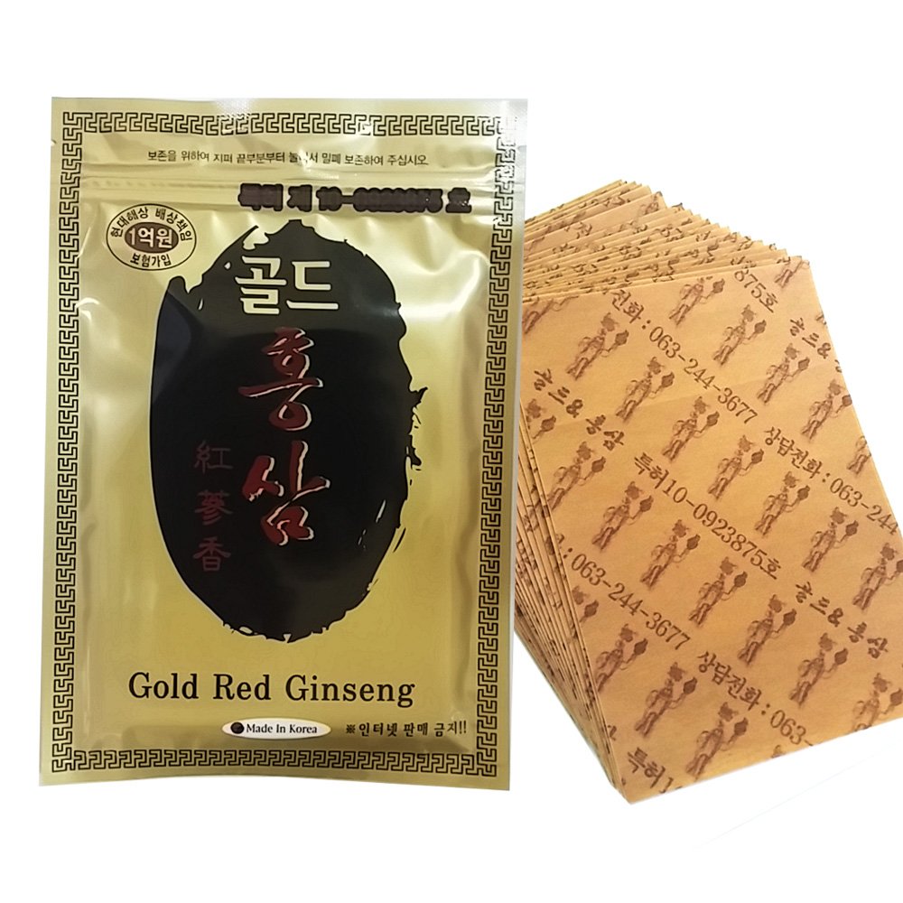 Patchs de ginseng rouge coréen, 100 unités, vue de face