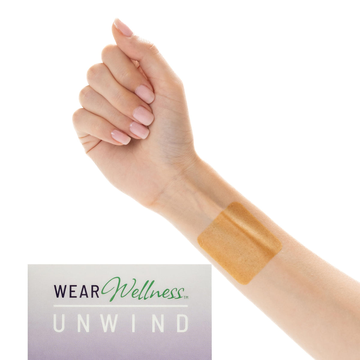 Patchs Film Wear Wellness, présentation sur une surface plane