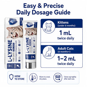 Pâte L-Lysine pour Chats Coregnosis à côté de la nourriture pour chats