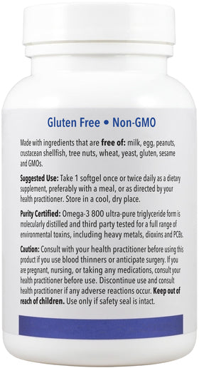 Patient One Omega-3 800 mg gélules molles en gros plan