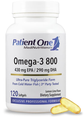 Patient One Omega-3 800 mg gélules molles vue de face