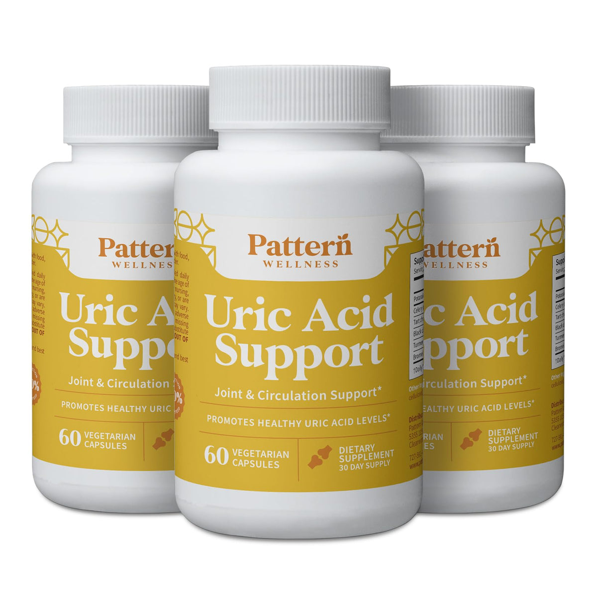 Pattern Wellness Complément Alimentaire Soutien Acide Urique 180 Gélules Végétales vue de face