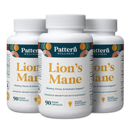 Pattern Wellness Lion's Mane champignon complément alimentaire 270 capsules végétales