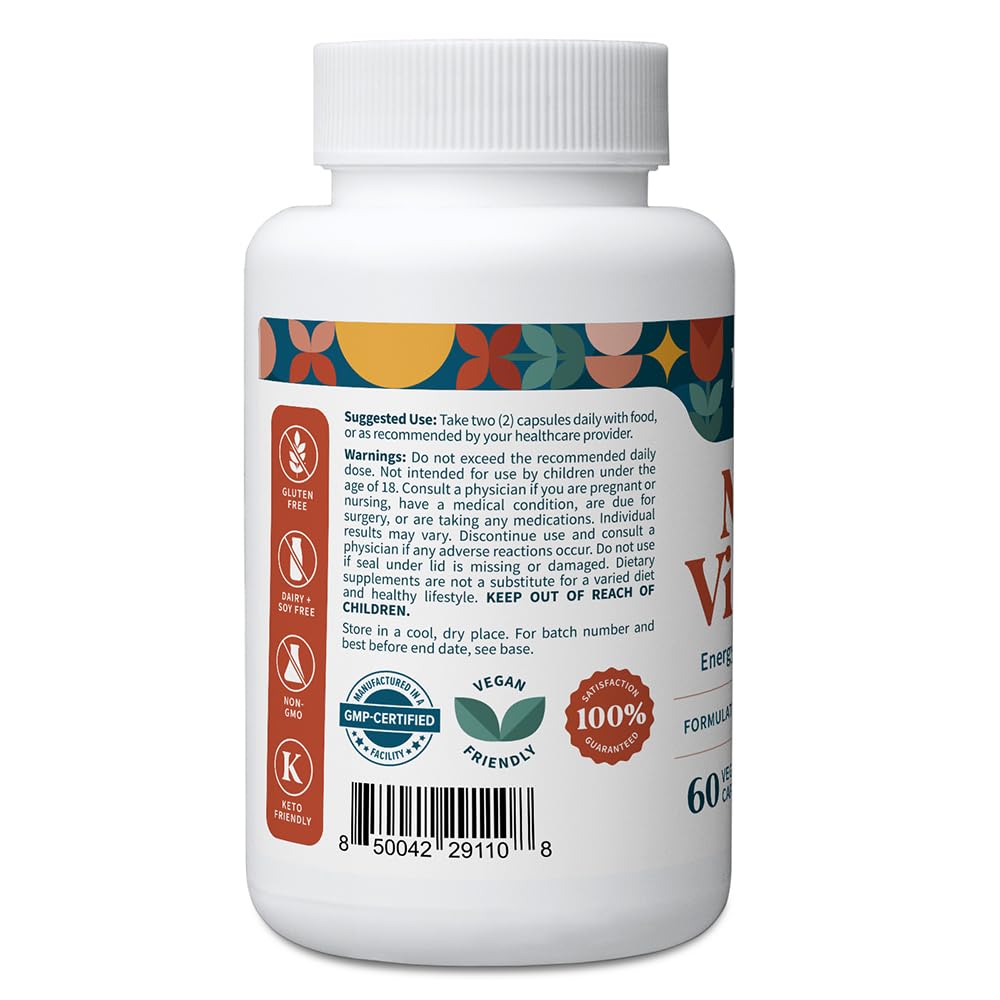 Pattern Wellness Multivitamin 60 capsules, vue arrière de l'emballage
