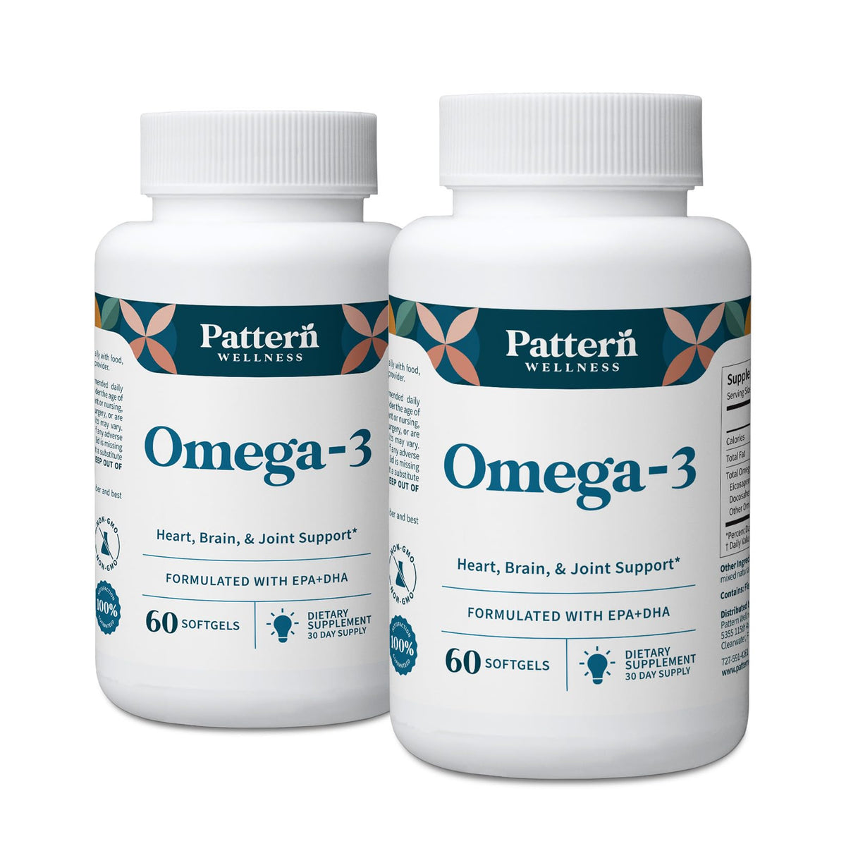Pattern Wellness Omega 3 Softgels 120 gélules, emballage avant