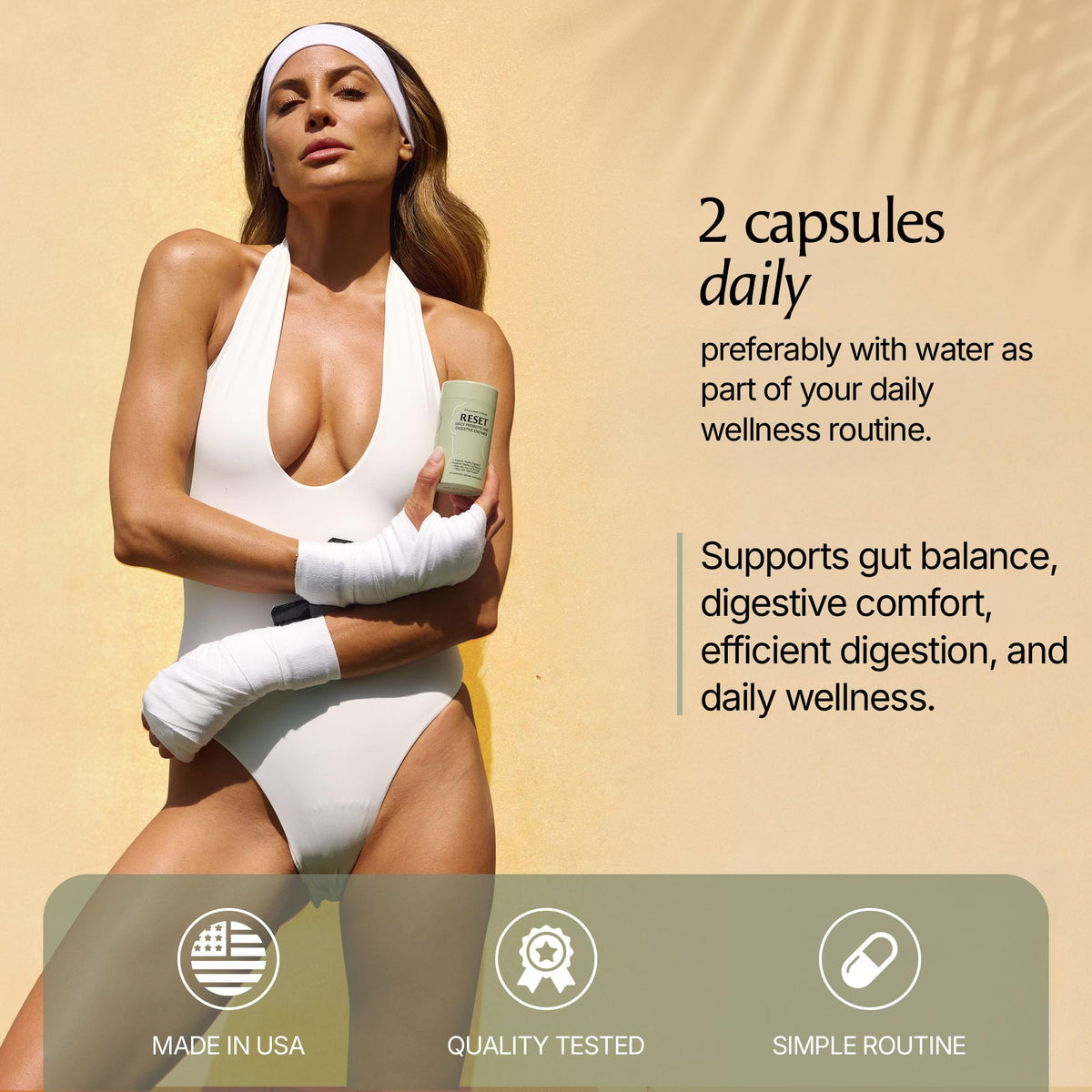 Paulina FITNESS Reset Daily Probiotic étiquette avec ingrédients