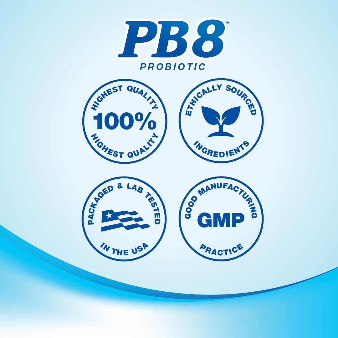 PB8 Probiotic 120 capsules végétariennes en gros plan