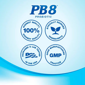 PB8 Probiotic 120 capsules végétariennes en gros plan