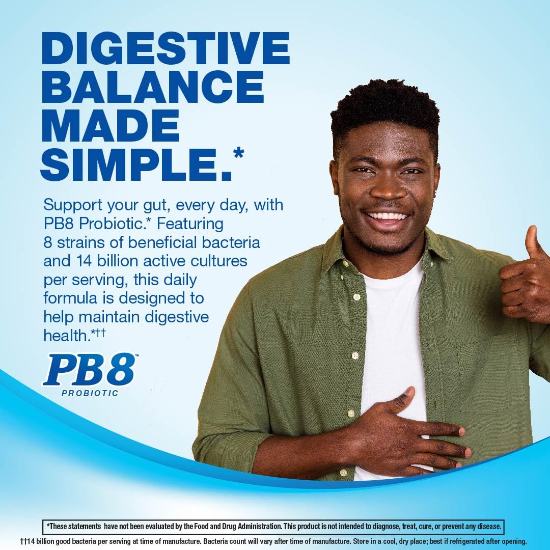 PB8 Probiotic 120 capsules végétariennes sur une table