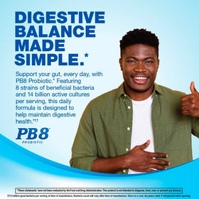 PB8 Probiotic 120 capsules végétariennes sur une table