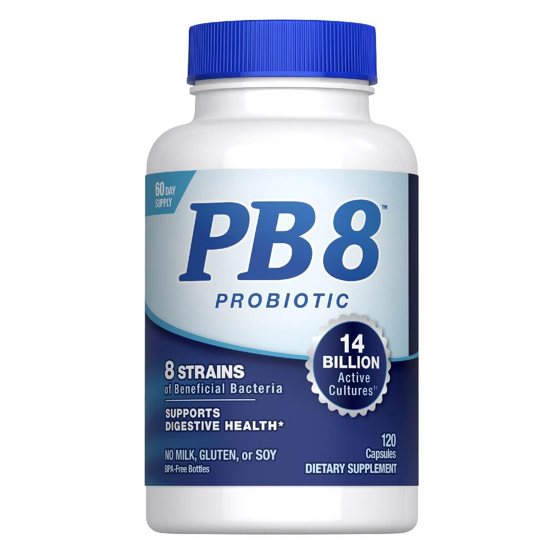 PB8 Probiotic 120 capsules vue de face avec étiquette