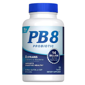 PB8 Probiotic 120 capsules vue de face avec étiquette