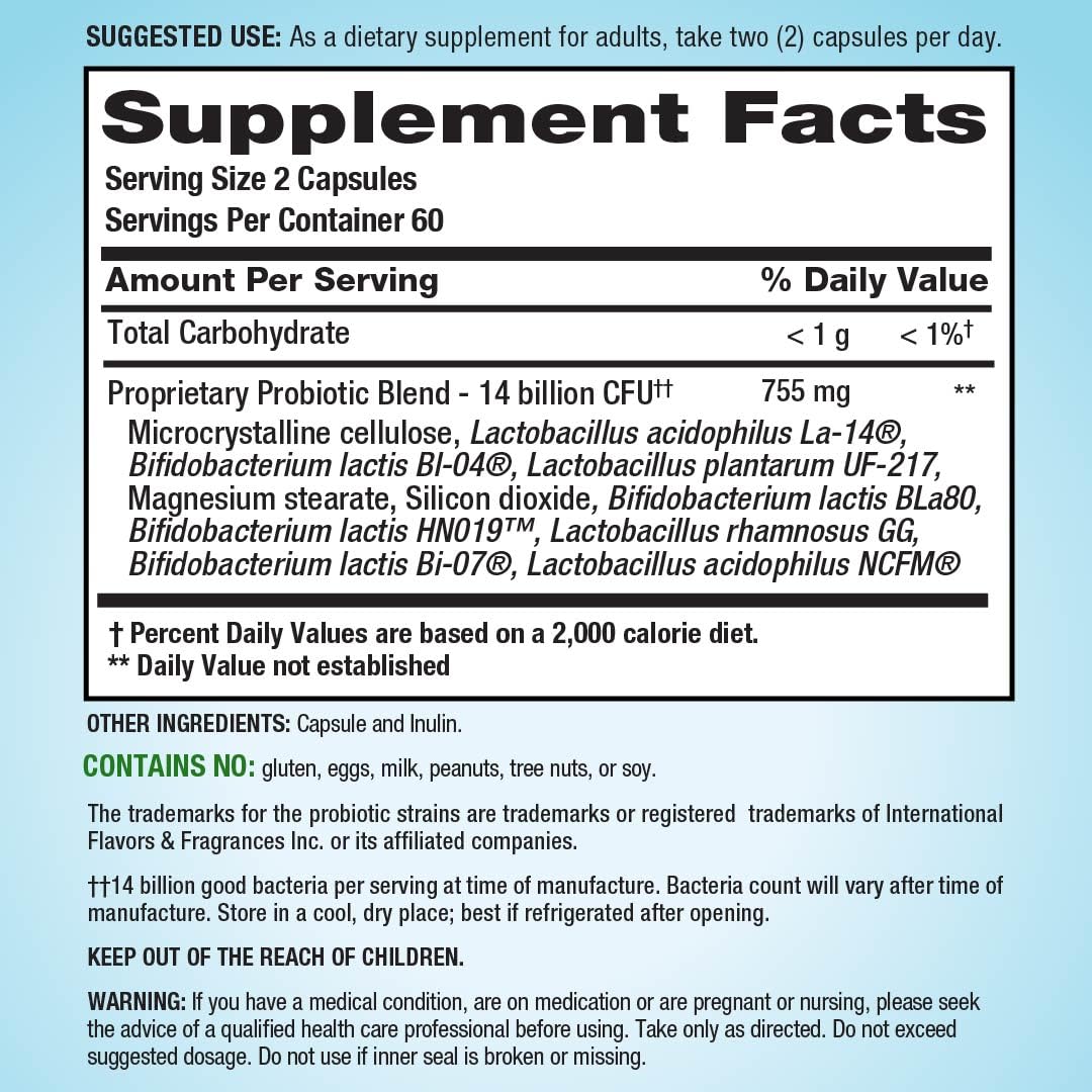 PB8 Probiotic capsules ouvertes montrant la taille