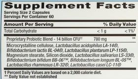 PB8 Probiotique Acidophilus 120 comprimés avec des ingrédients