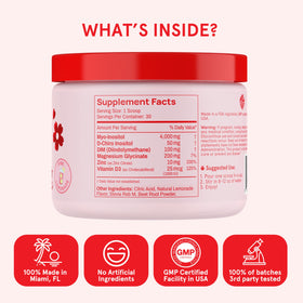 Peach Perfect Inositol vue arrière du flacon