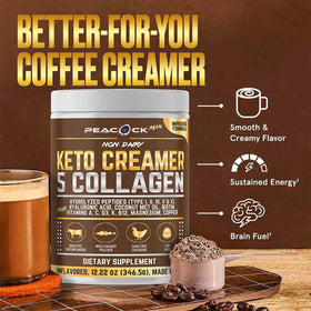 Peacock Max Crème à Café Collagène Keto 12,2 oz en cuisine
