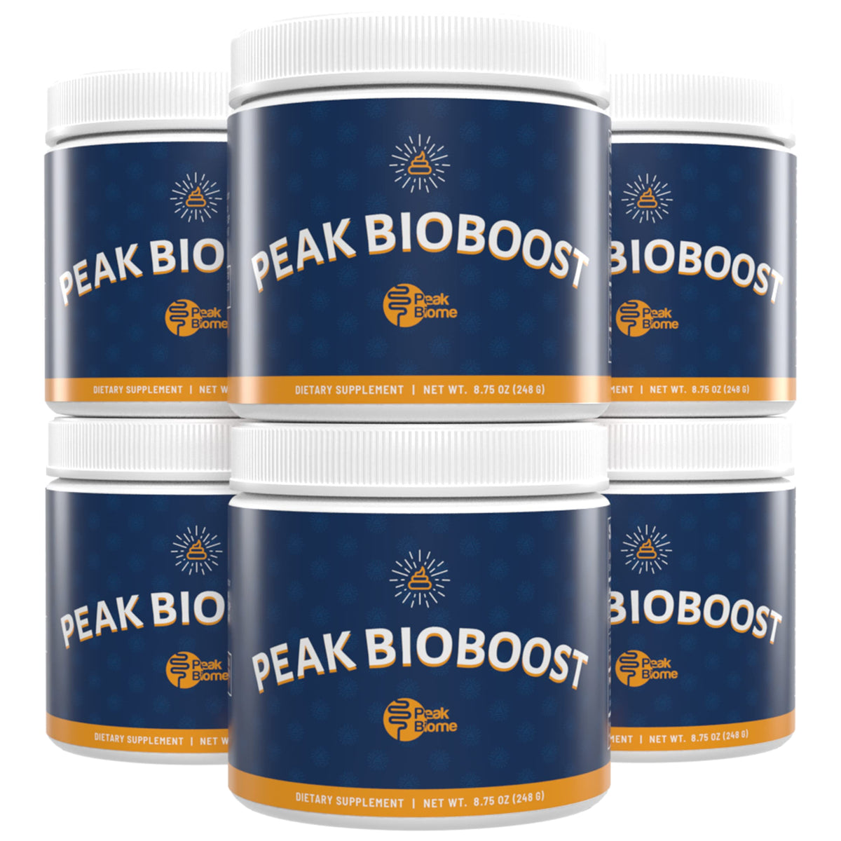 Peak Biome Peak BioBoost poudre de fibres prébiotiques, vue de face