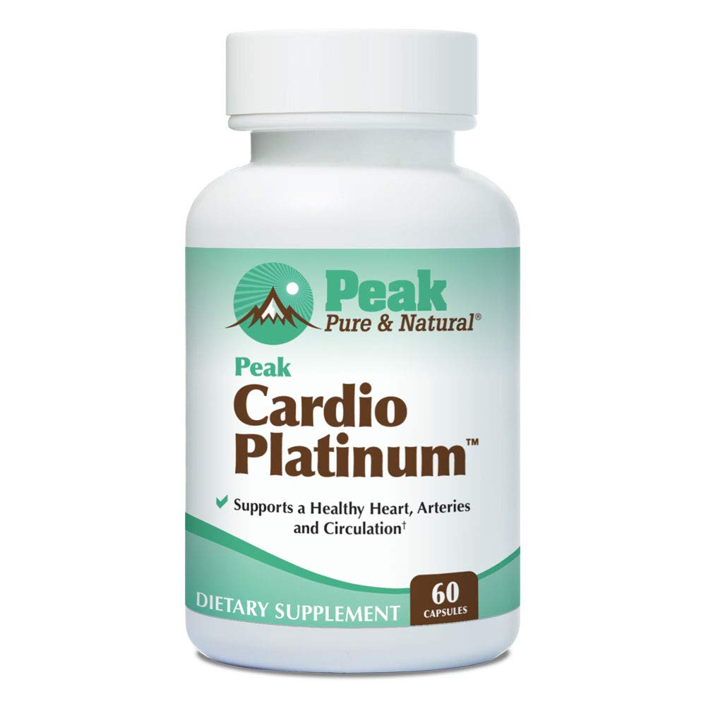 Peak Cardio Platinum 50g vue avant avec étiquette et contenu