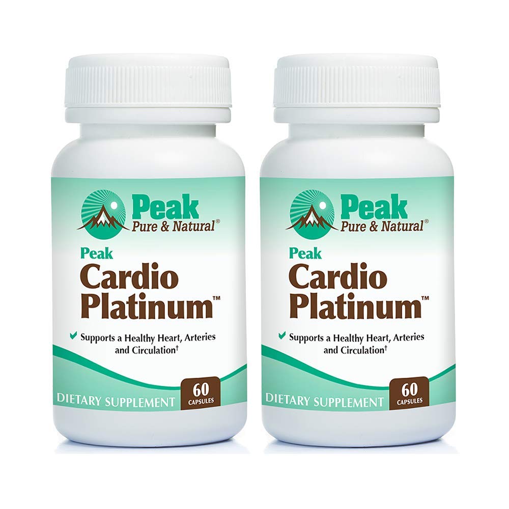Peak Cardio Platinum bouteille avant vue avec étiquette