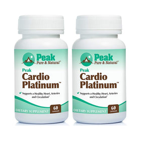 Peak Cardio Platinum bouteille avant vue avec étiquette