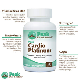 Peak Cardio Platinum pack de deux bouteilles sur fond blanc